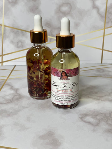 "Time To Glow"  Rose Facial Oil